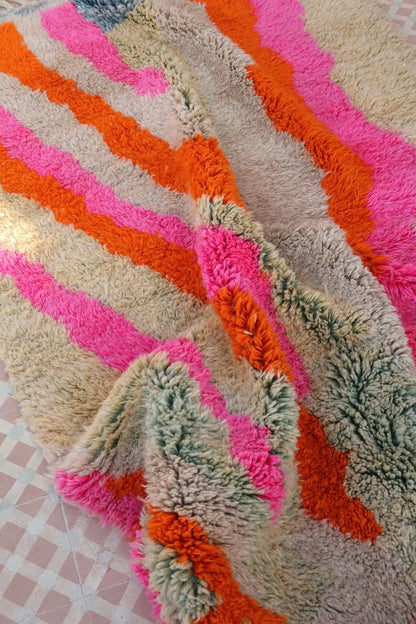 Tapis Berbère Coloré Béni Ouarain Qualité Supérieure - 260 x 162 cm Néda