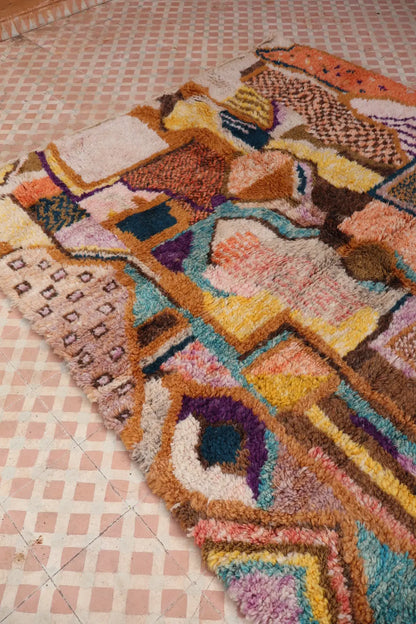 Tapis Berbère Tableau Multicolore Béni Ouarain Qualité Supérieure - 242 x 181 cm Néda