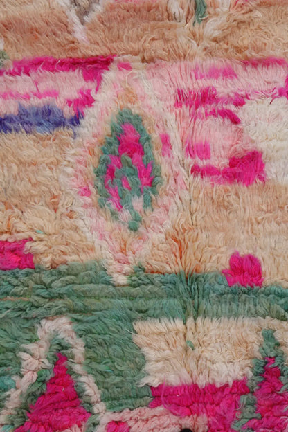 Alfombra Bereber Boujad Colorida Beige Turquesa Rosa - 233 × 142 cm Néda