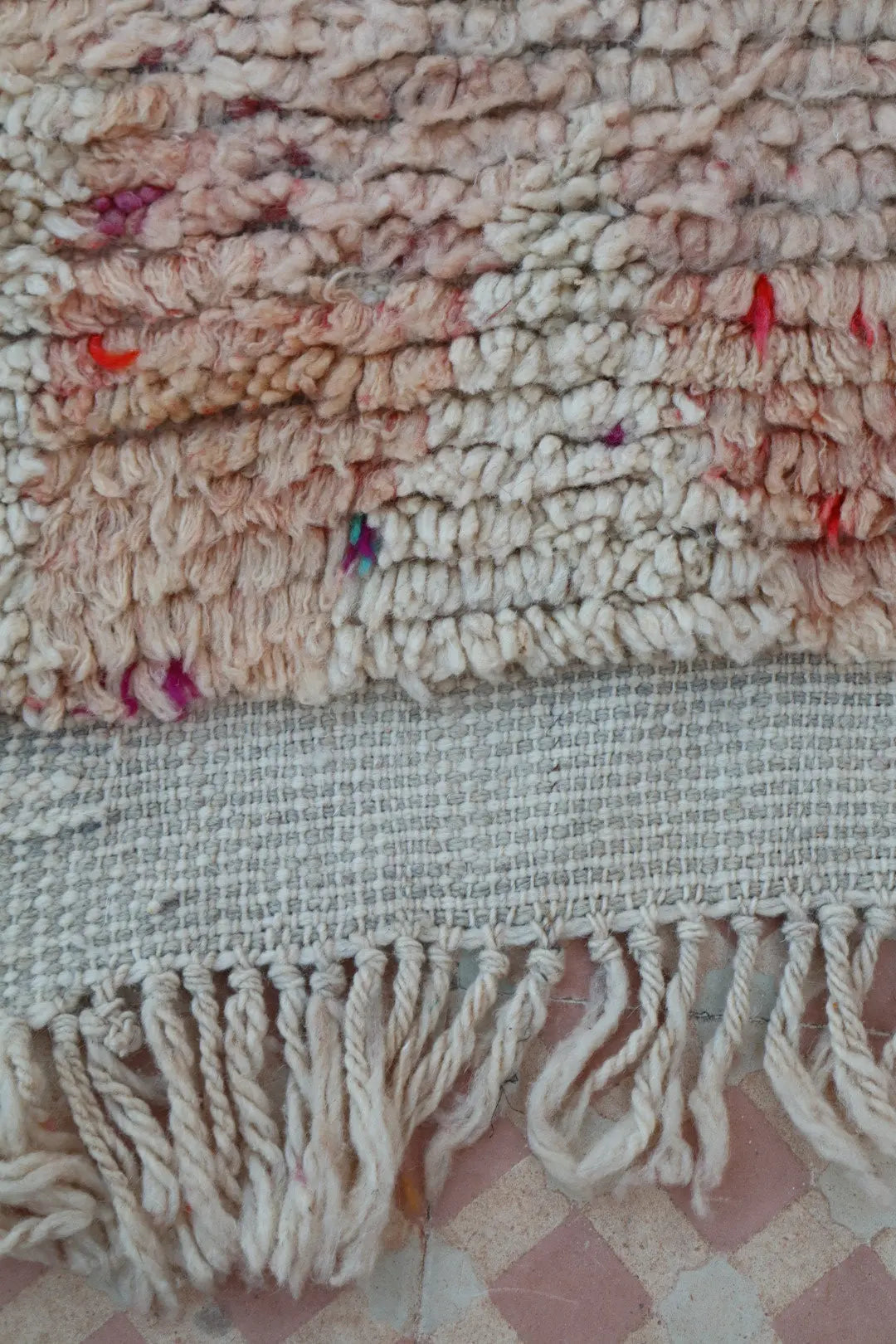 Bunter Berberteppich Boujad Violett Rosa Terrakotta Beige - 290 × 205 cm Néda