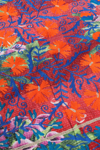 Kantha Suzani indien Brodé Multicolore – Coton Néda