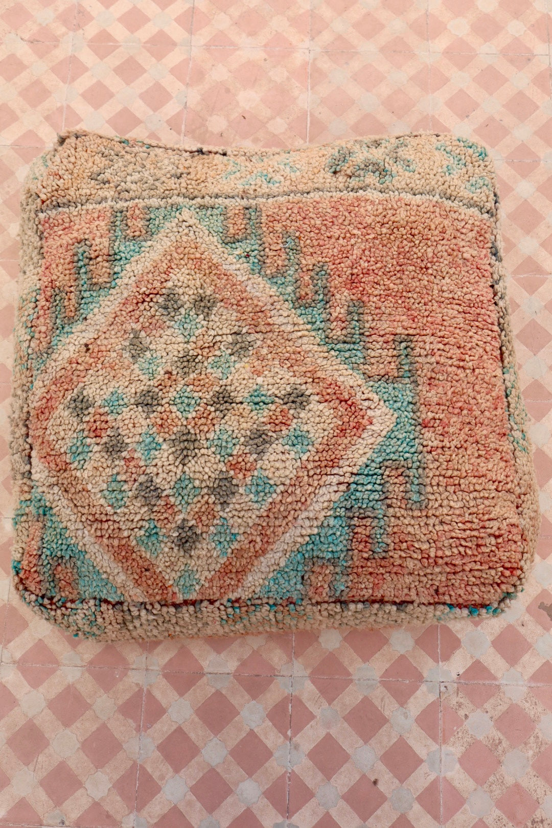 Pouf Berbère Coloré Boujad Bleach Néda