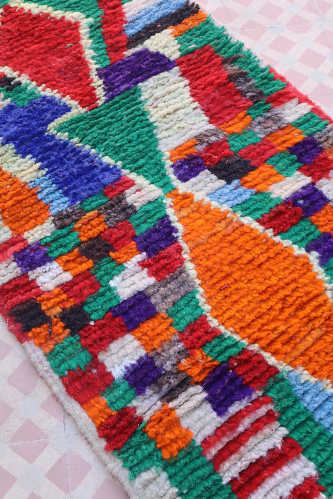 Tapis Berbère Couloir Boujaad Coloré Multicolore - 335 x 72 cm Néda