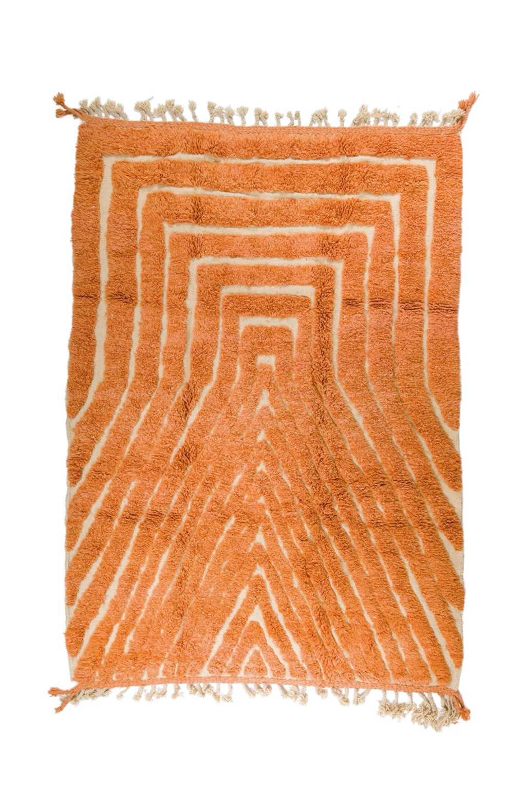 Tapis Berbère Béni Ouarain Moderne Pêche- 283 x 197 cm