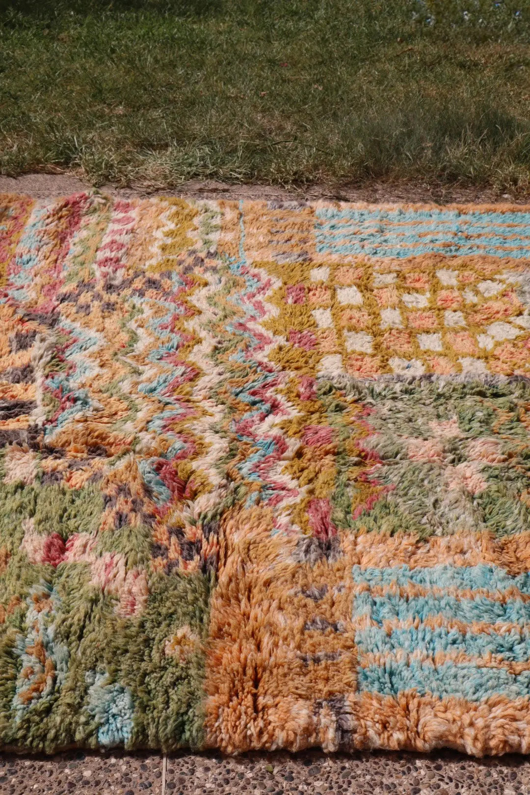 Tapis Berbère Coloré Patchwork Béni Ouarain Qualité Supérieure - 301 x 204 cm Néda