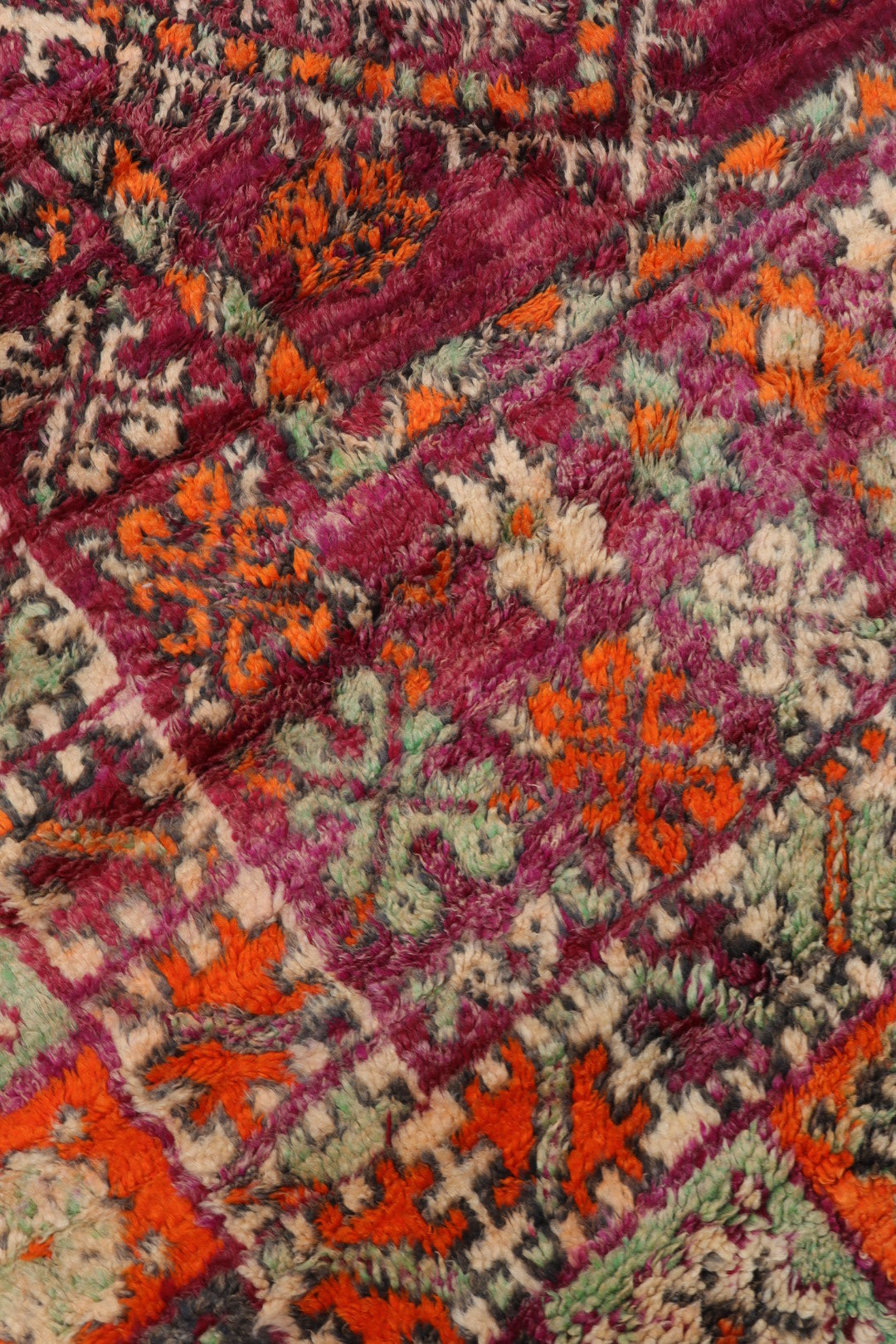 Berbertapijt Boujaad Antiek Bordeaux Oranje - 276 x 197 cm