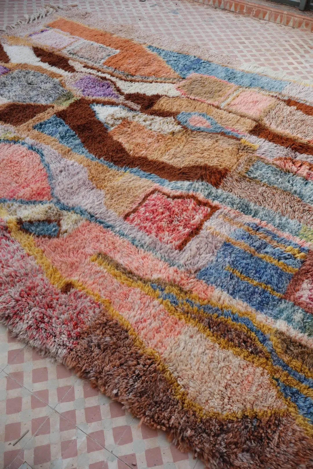 Tapis Berbère Tableau Multicolore Béni Ouarain Qualité Supérieure -308 x 226 cm Néda