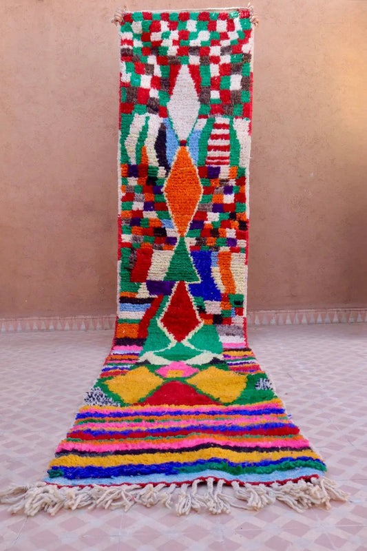 Tapis Berbère Couloir Boujaad Coloré Multicolore - 335 x 72 cm Néda