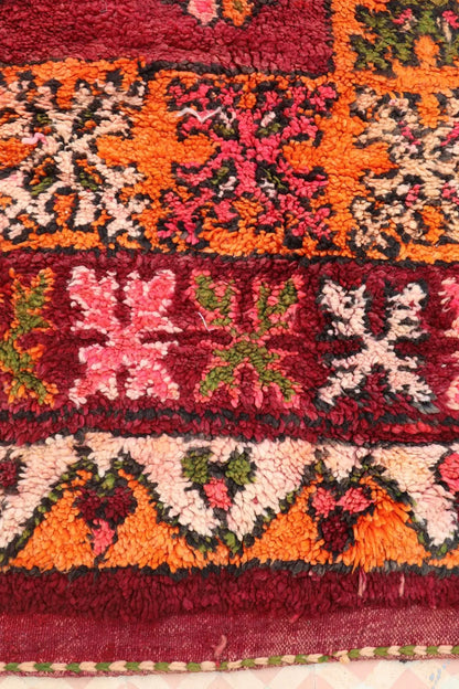Tapis Berbère Boujaad Antique Bordeaux Orange - 392 x 204 cm Néda