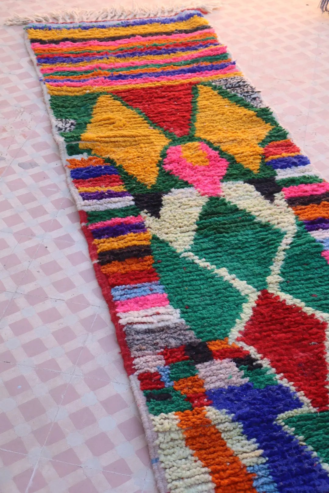 Tapis Berbère Couloir Boujaad Coloré Multicolore - 335 x 72 cm Néda