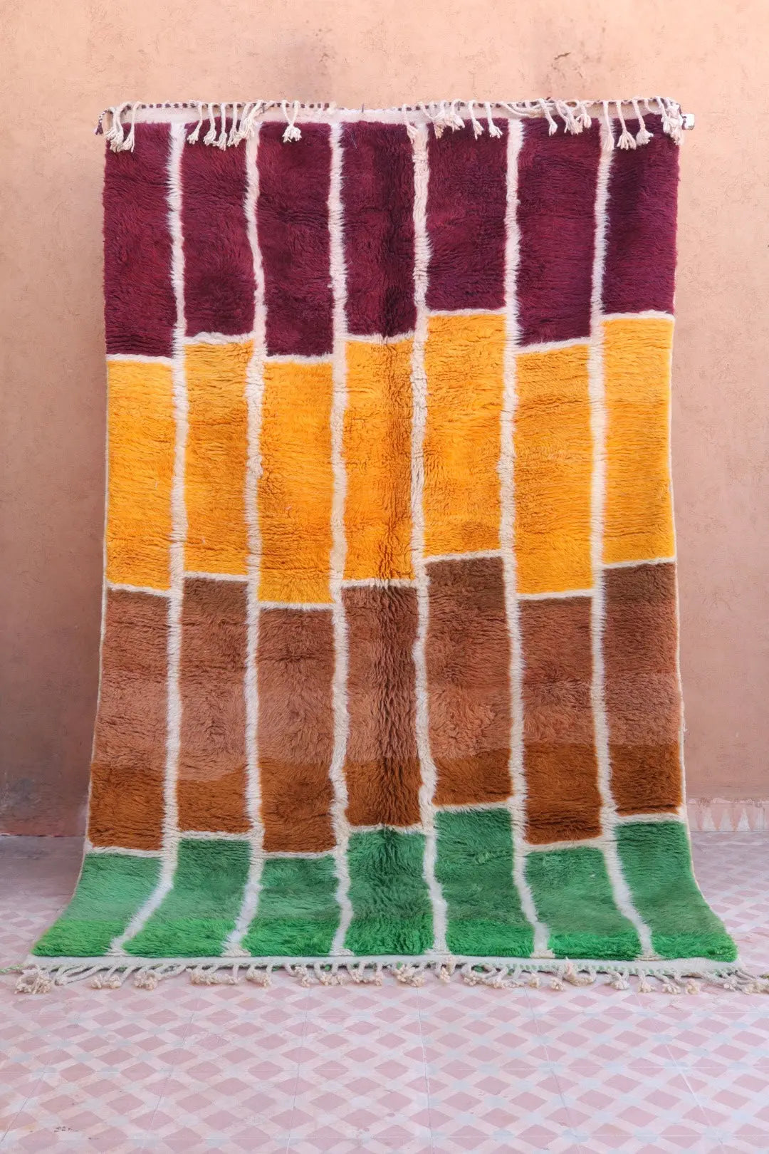 Tapis Berbère Coloré Géométrique Multicolore Qualité Supérieure - 247 x 145 cm Néda