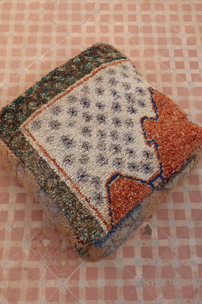 Pouf Berbère Coloré à Motifs Abstraits Néda