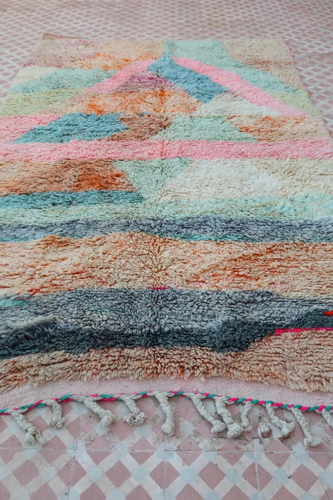 Tappeto Berbero Boujad Colorato Colori Pastello - 249 × 156 cm Néda