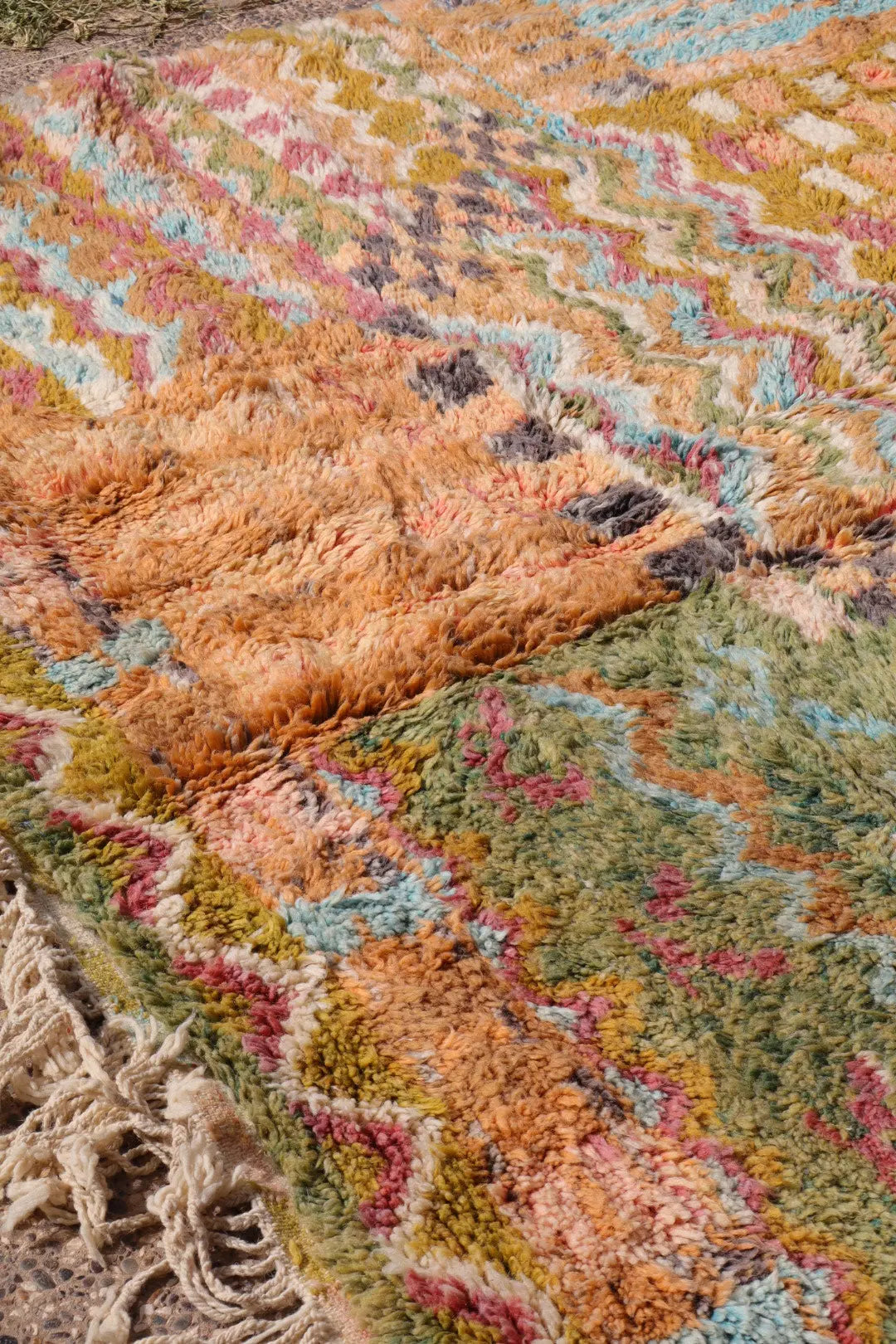 Tapis Berbère Coloré Patchwork Béni Ouarain Qualité Supérieure - 301 x 204 cm Néda