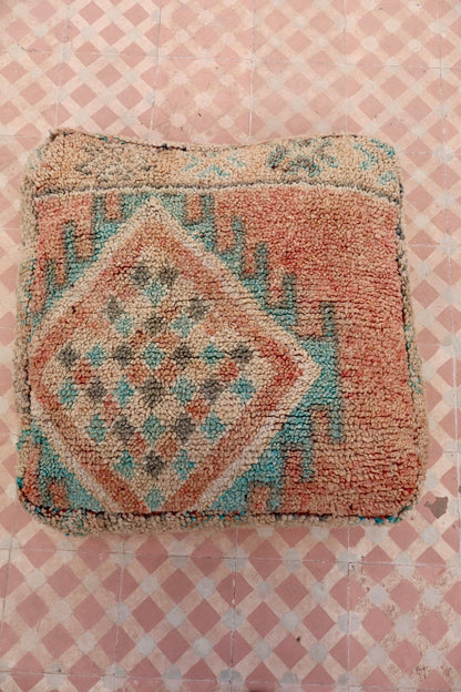 Pouf Berbère Coloré Boujad Bleach Néda