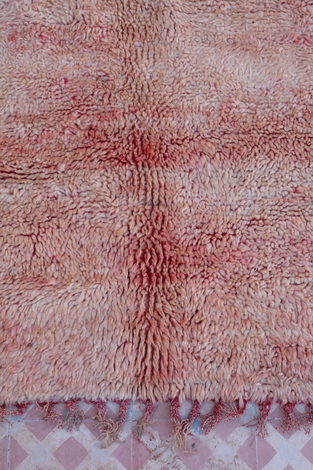 Alfombra Bereber Antigua Rosa Beige - 314 x 210 cm 