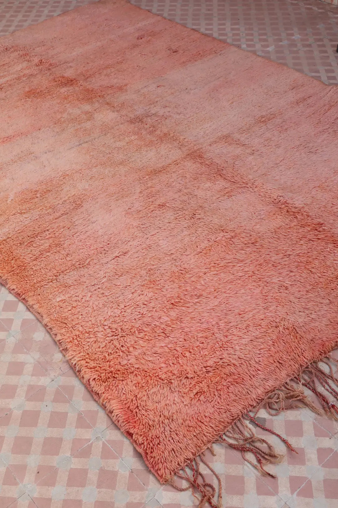 Tapis Berbère Ancien Rose Terracotta - 250 x 174 cm Néda