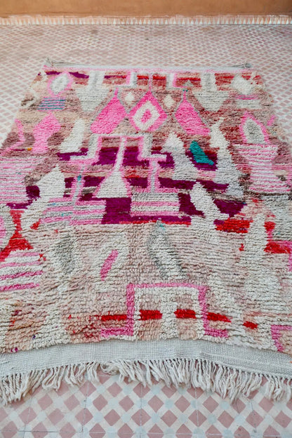 Bunter Berberteppich Boujad Violett Rosa Terrakotta Beige - 290 × 205 cm Néda