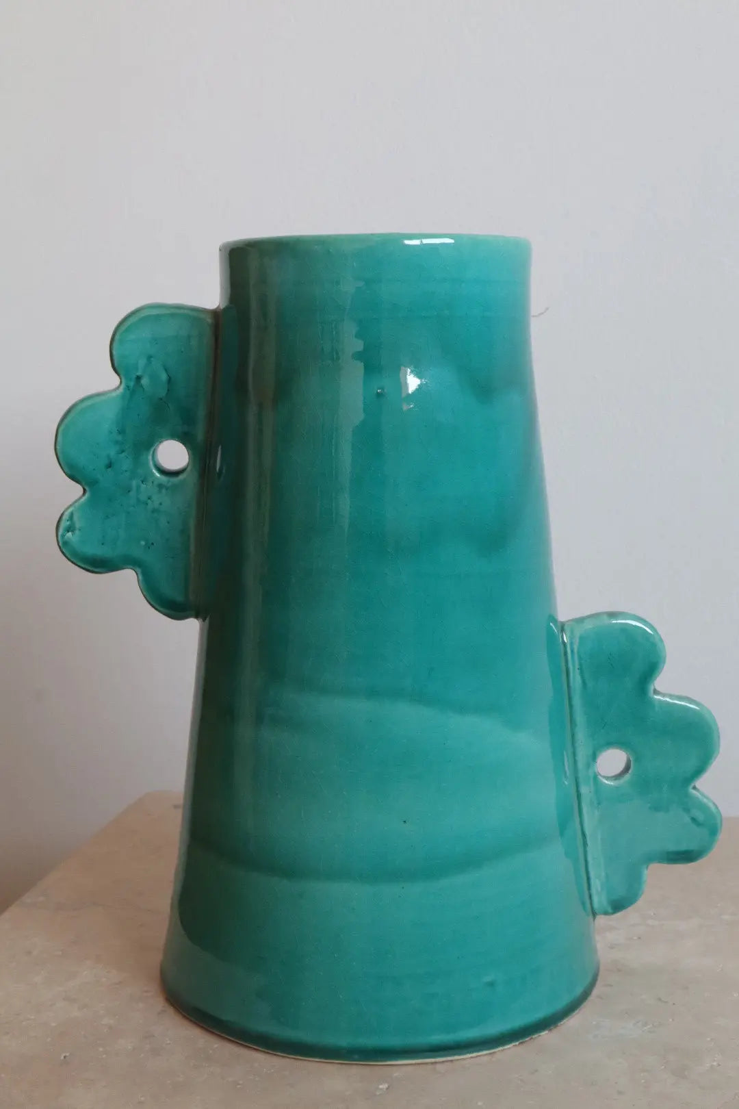 Vase Abstrait en Céramique Fait-Main Fleurs - DAISY Turquoise Néda