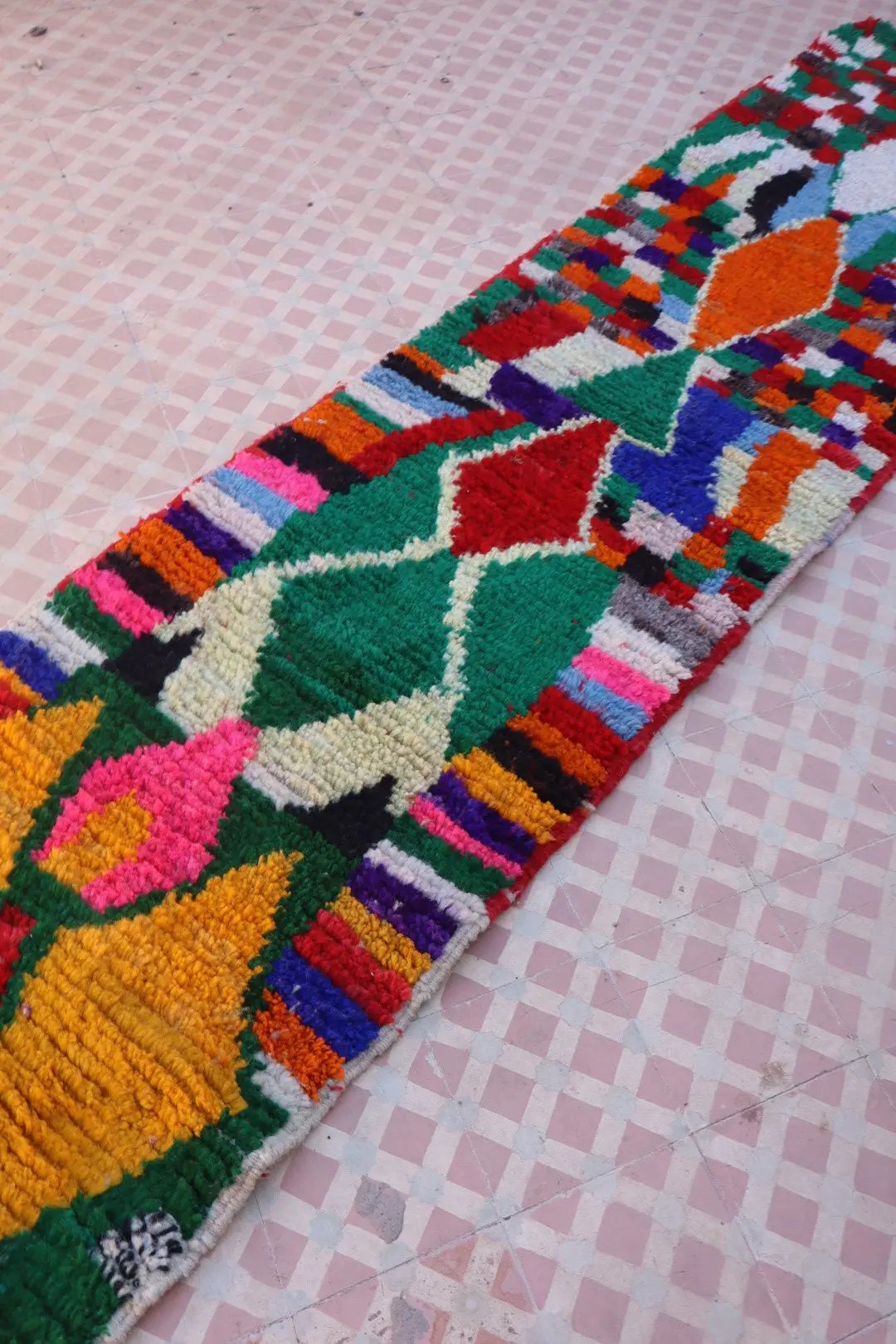 Tapis Berbère Couloir Boujaad Coloré Multicolore - 335 x 72 cm Néda