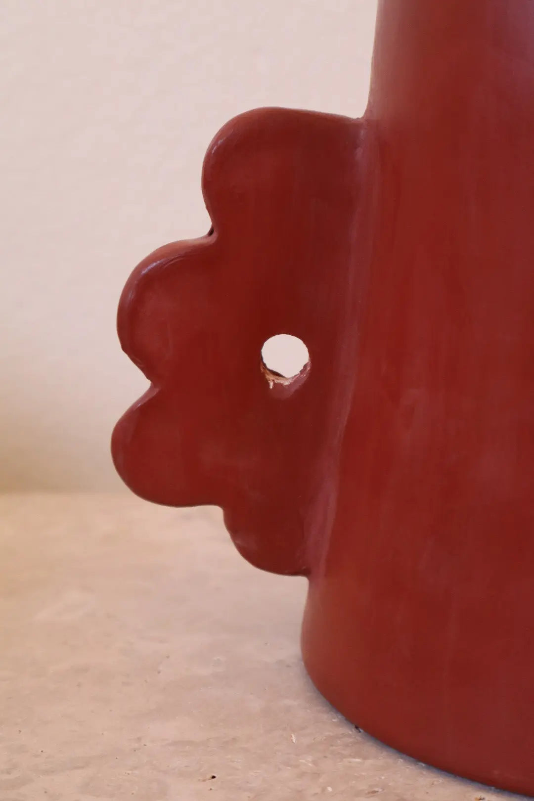 Vase Abstrait en Céramique Fait-Main Fleurs Terracotta Matte - DAISY Néda