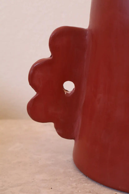 Vase Abstrait en Céramique Fait-Main Fleurs Terracotta Matte - DAISY Néda