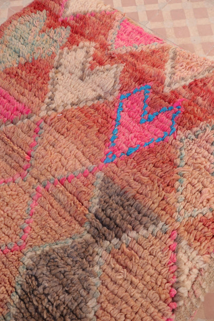Pouf Berbère Coloré Rose et Bleu Néda