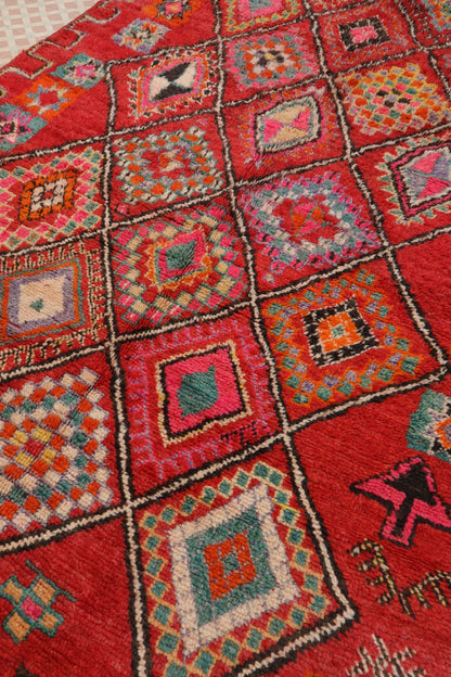 Berber rug Boujaad Antique Rouge Multicolore - 365 x 200 cm