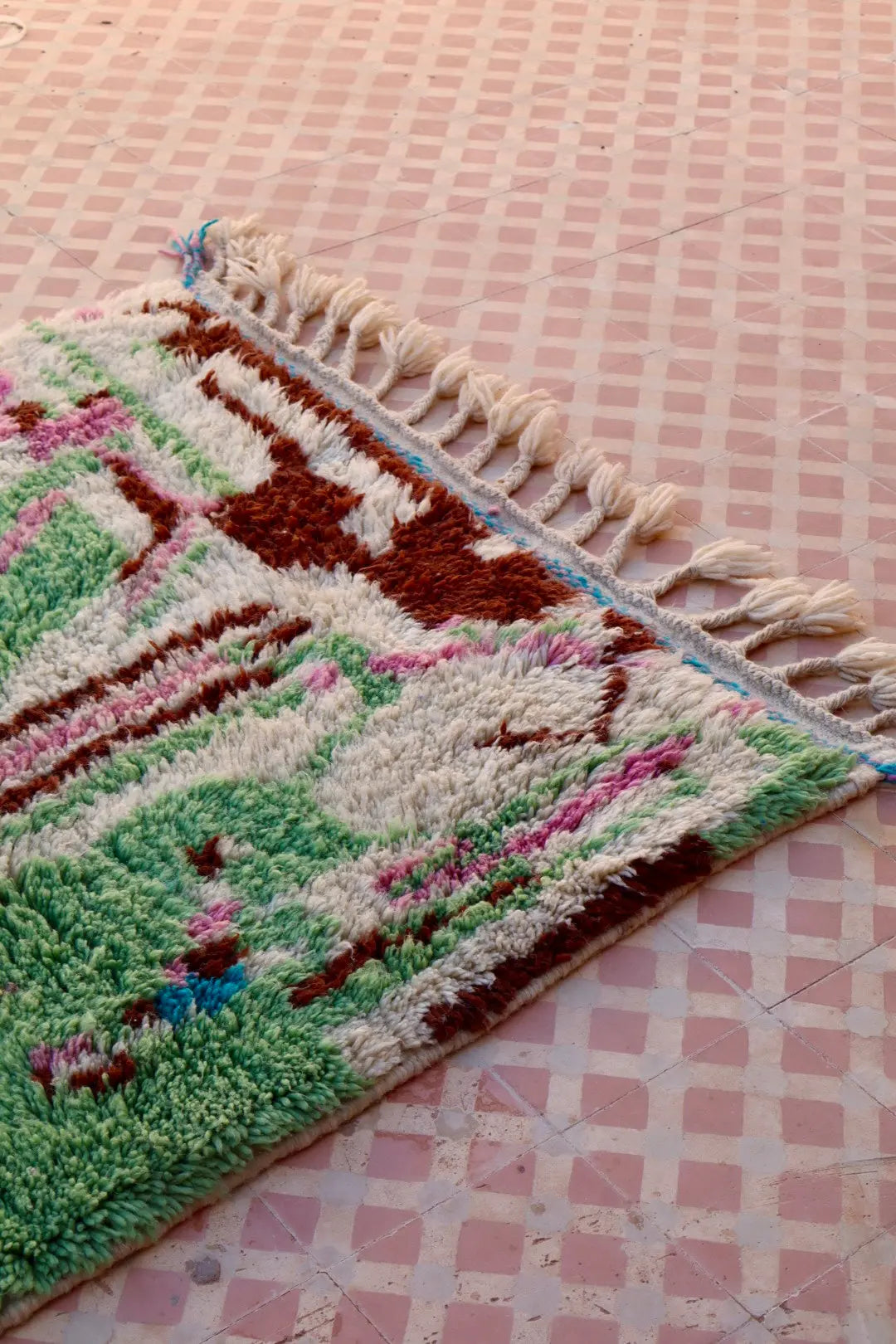 Tapis Berbère Coloré Vert - 150 x 112 cm Néda