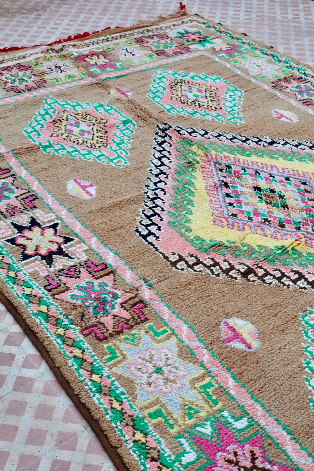 Tapis Berbère Boujaad Antique Marron Multicolore  - 352 x 196 cm Néda