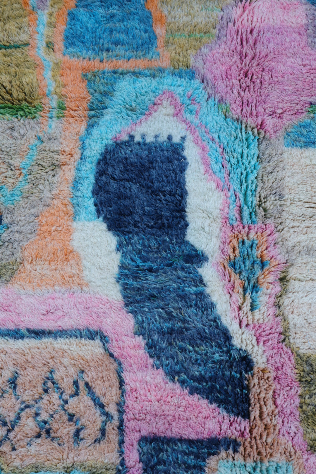 Tapis Berbère Tableau Multicolore Béni Ouarain Qualité Supérieure -300 x 206 cm