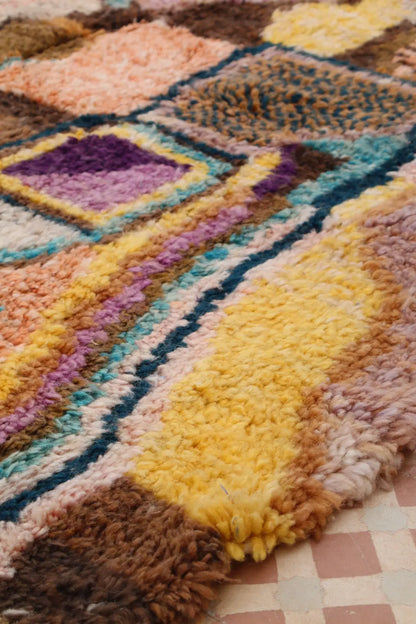 Tapis Berbère Tableau Multicolore Béni Ouarain Qualité Supérieure - 242 x 181 cm Néda
