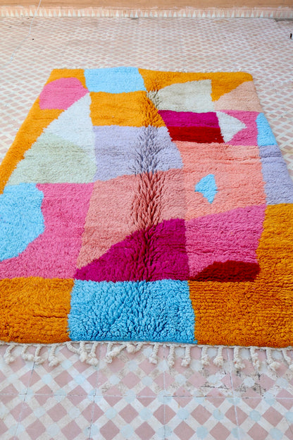 Berber Tapijt Azilal Multicolor Hedendaags Hoogwaardige Kwaliteit - 246 x 153 cm Néda