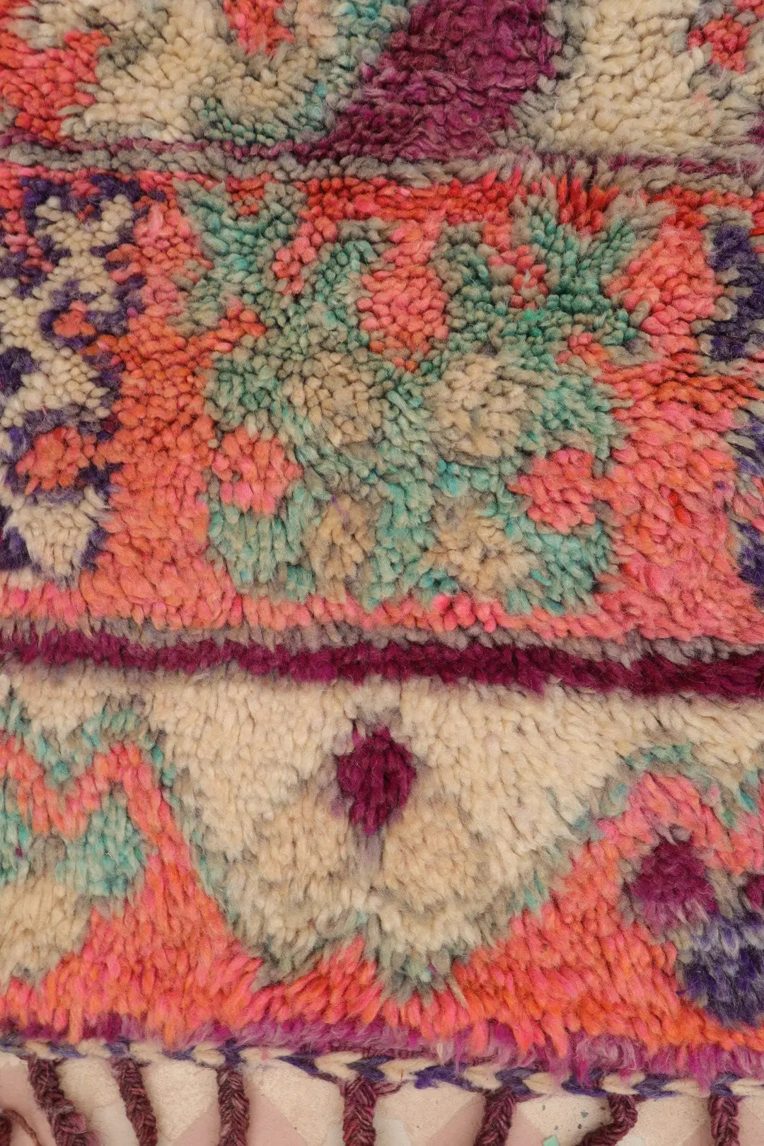 Tapis Berbère Boujaad Antique Violet Rose - 340 x 200 cm Néda