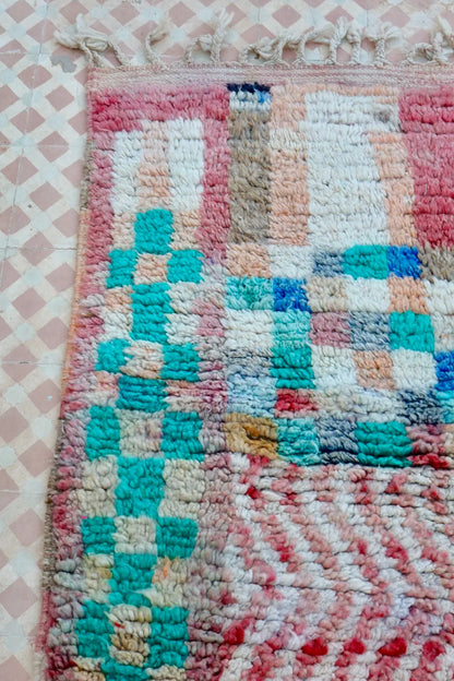 Tapis Berbère Boujad Motifs Colorés - 253 x 151 cm Néda