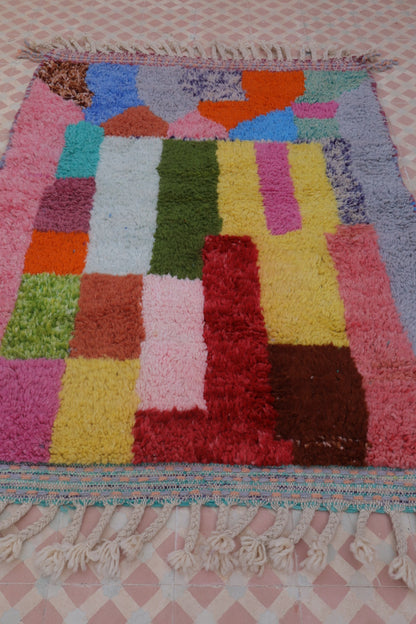 Berber Tapijt Beni Ouarain Multicolor - 156 x 111 cm 