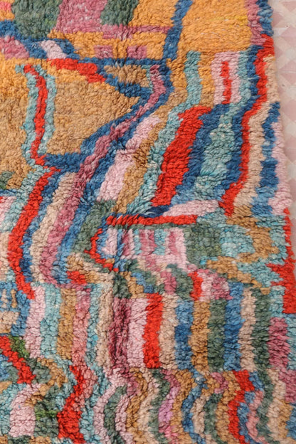 Tapis Berbère Abstrait Coloré Béni Ouarain Qualité Supérieure - Néda