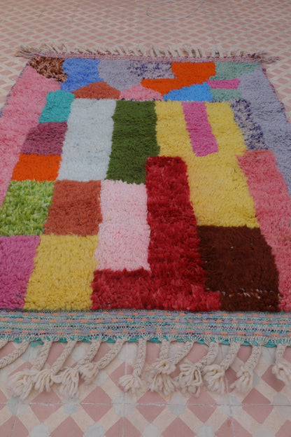 Berber Tapijt Beni Ouarain Multicolor - 156 x 111 cm 