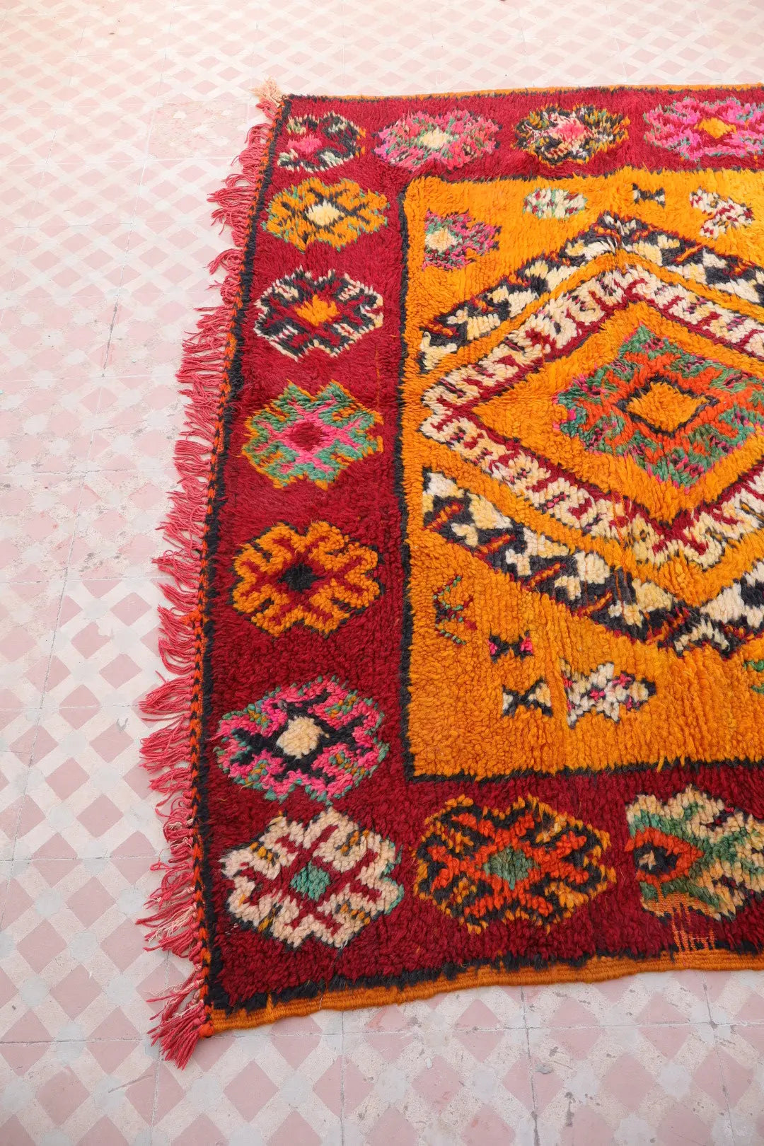 Tapis Berbère Boujaad Antique Orange et Rouge- 280 x 170 cm Néda