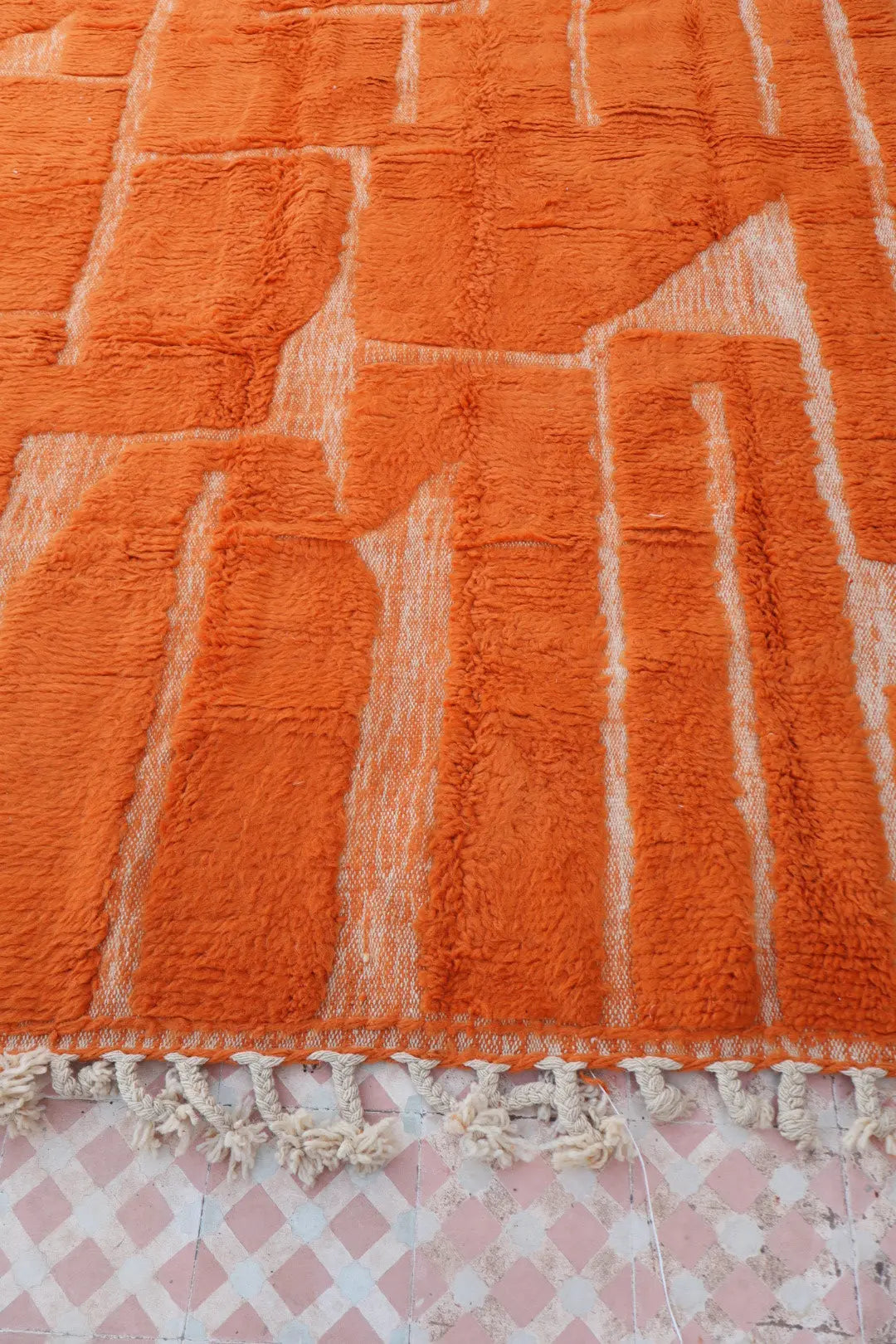 Berberteppich Orange Kupfer Beni Ouarain - 301 x 194 cm Néda