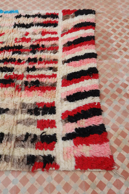 Alfombra Bereber Boujad Colorida Beige y Multicolor - 237 x 154,5 cm Néda