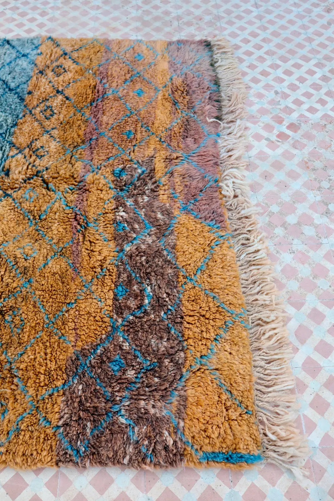 Tapis Berbère Tableau Multicolore Béni Ouarain Qualité Supérieure - 180 x 250 cm Néda
