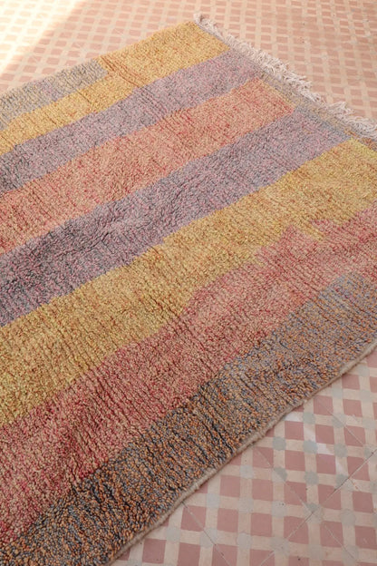 Tapis Berbère Coloré Rayé Béni Ouarain- 234 x 151 cm Néda