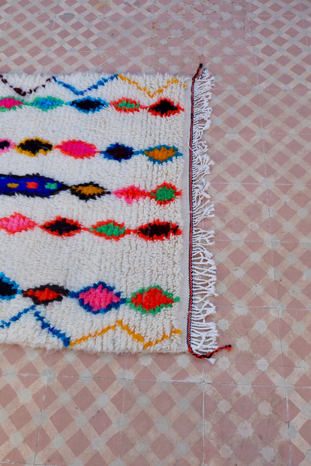 Tapis Berbère Azilal Coloré Multicolore Fluo- 161  x 106 cm Néda