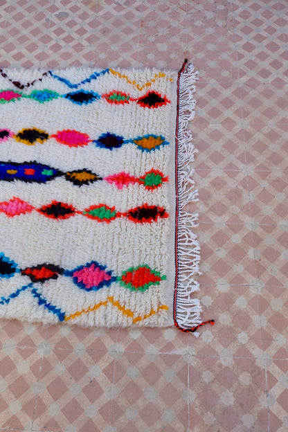 Tapis Berbère Azilal Coloré Multicolore Fluo- 161  x 106 cm Néda