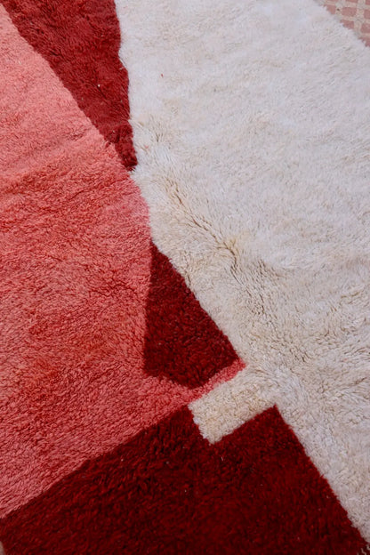 Tapis Berbère Coloré Contemporain Marron & Rose Qualité Supérieure - 260 x 155 cm Néda