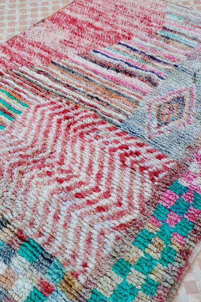 Tapis Berbère Boujad Motifs Colorés - 253 x 151 cm Néda