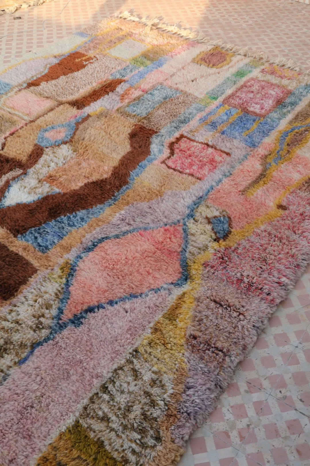 Tapis Berbère Tableau Multicolore Béni Ouarain Qualité Supérieure -308 x 226 cm Néda