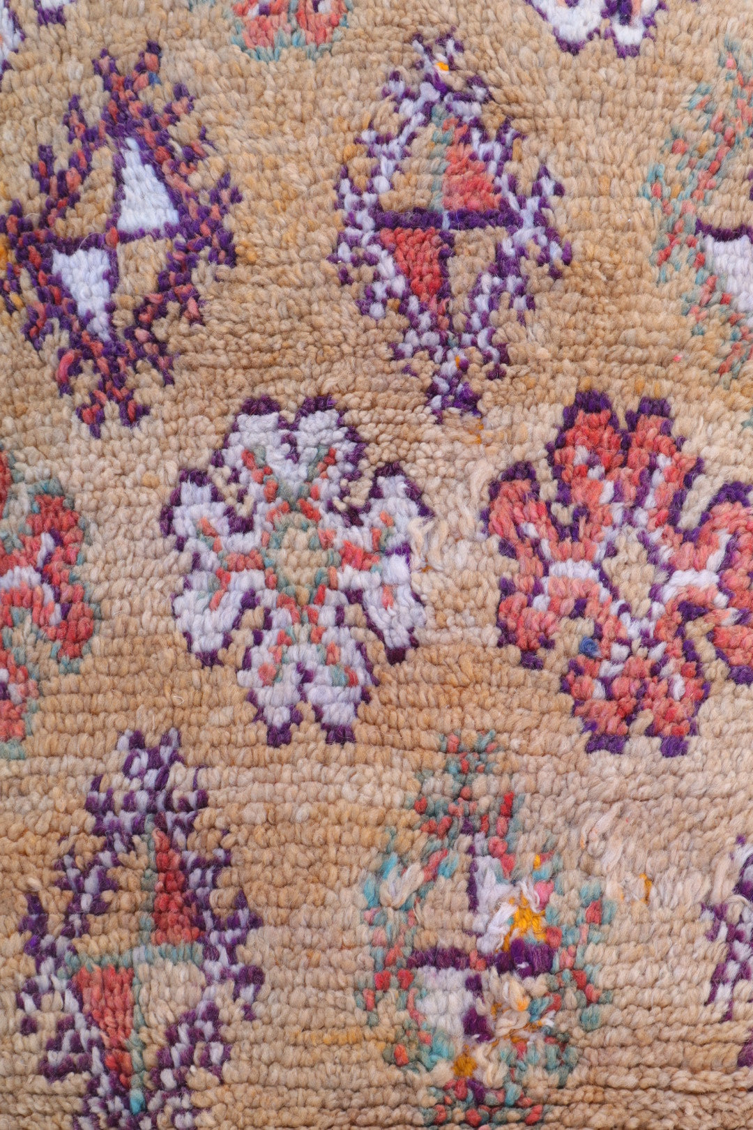 Pouf Berbère XL Beige Foncé à Motifs Néda