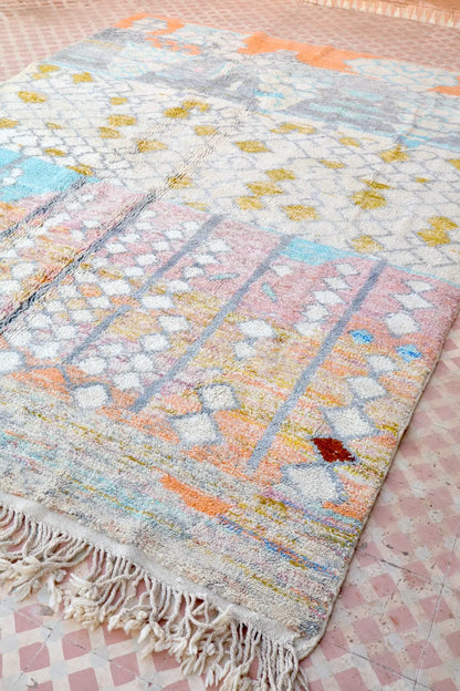 Tapis Berbère Coloré Béni Ouarain Graphique Qualité Supérieure - 294 x 218 cm Néda